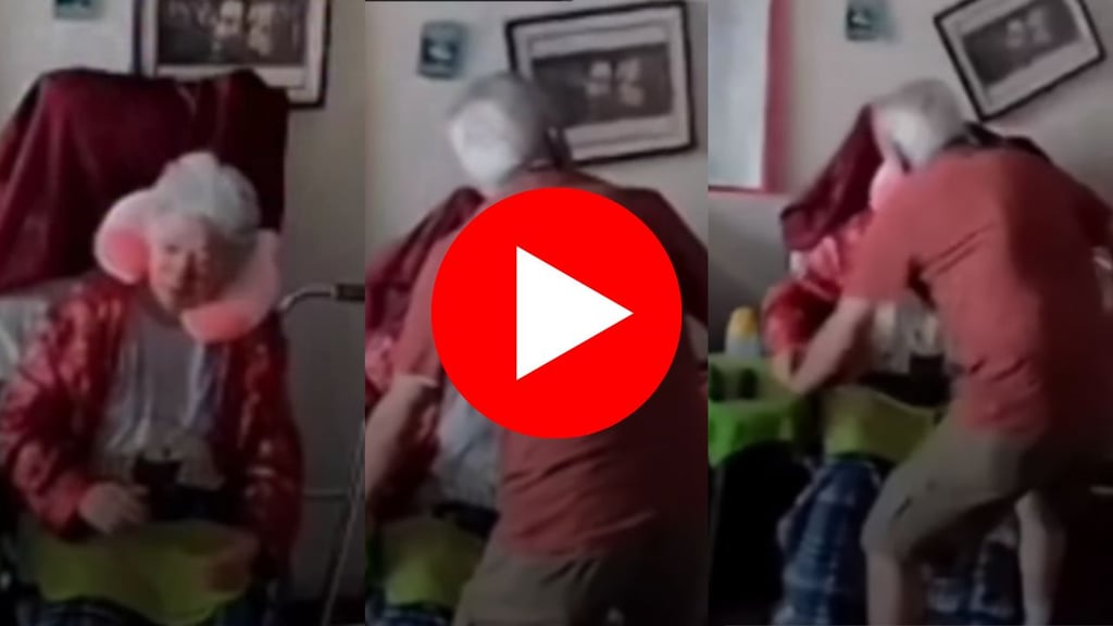 ¡Conmovedor! Adulto mayor abraza a su esposa durante sismo de Venezuela, para protegerla