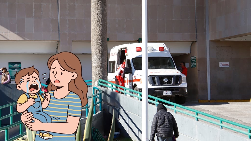 Bebé de un año y nueve meses sufre traumatismo tras caer de un brincolín en Durango