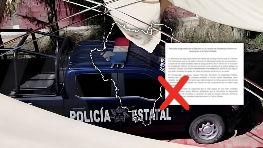 SSP se deslinda de patrullas aseguradas en finca de Guadalupe Victoria; dice que serían clonadas