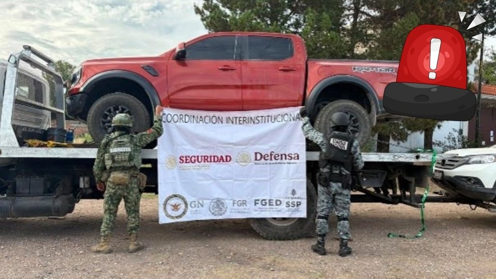 Aseguran 16 vehículos, tres de ellos blindados, durante operativo en Durango