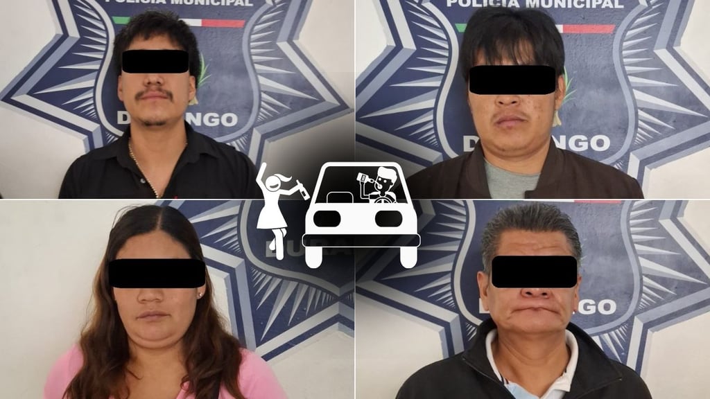 Tres hombres y una mujer fueron detenidos por ingerir alcohol en un taxi, en Durango