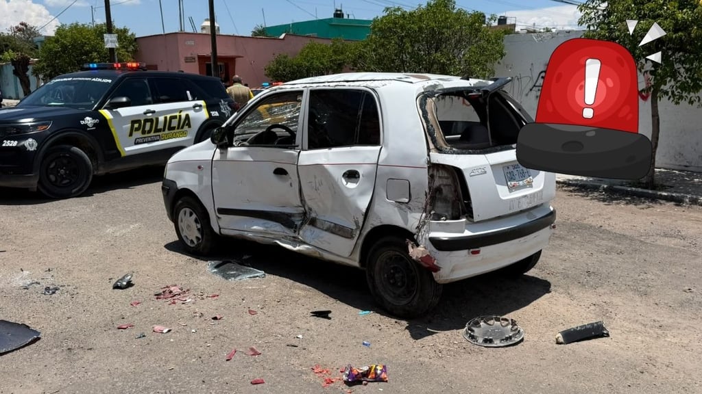 Choque en colonia El Refugio deja tres lesionados, entre ellos dos menores