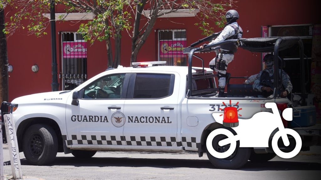 'Halcón' abandona motocicleta y escapa al notar presencia de la Guardia Nacional