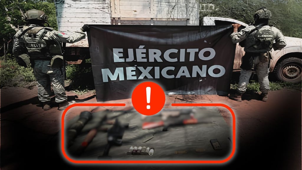 Fuerzas federales aseguran ametralladora, lanzacohetes y explosivos durante operativos
