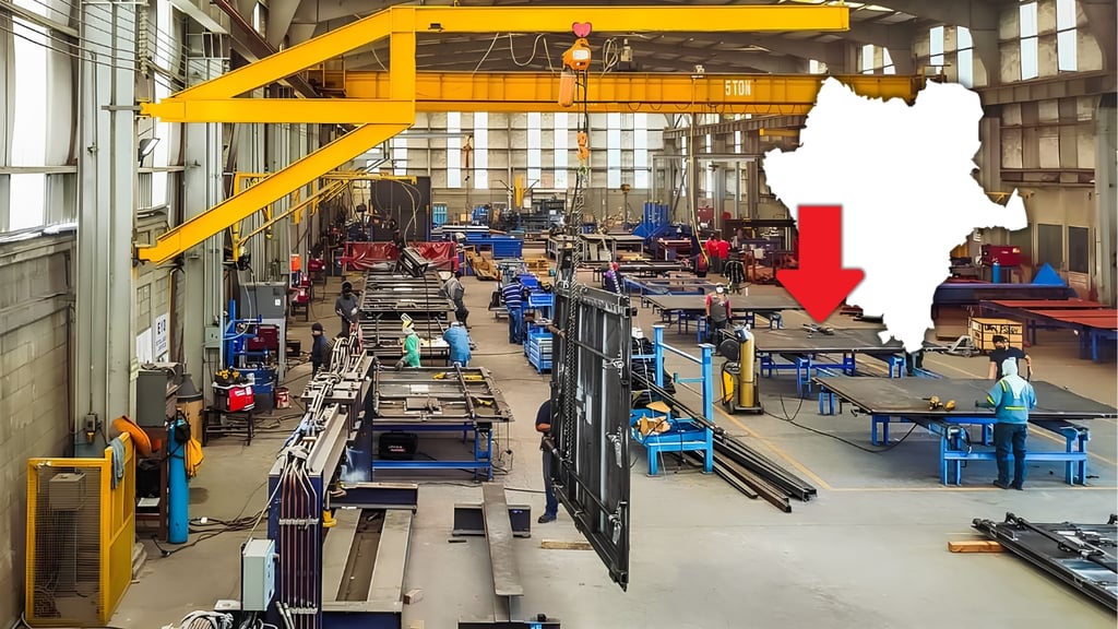 Industria de Durango sigue en números rojos: retrocede 8.3% anual en marzo de 2026