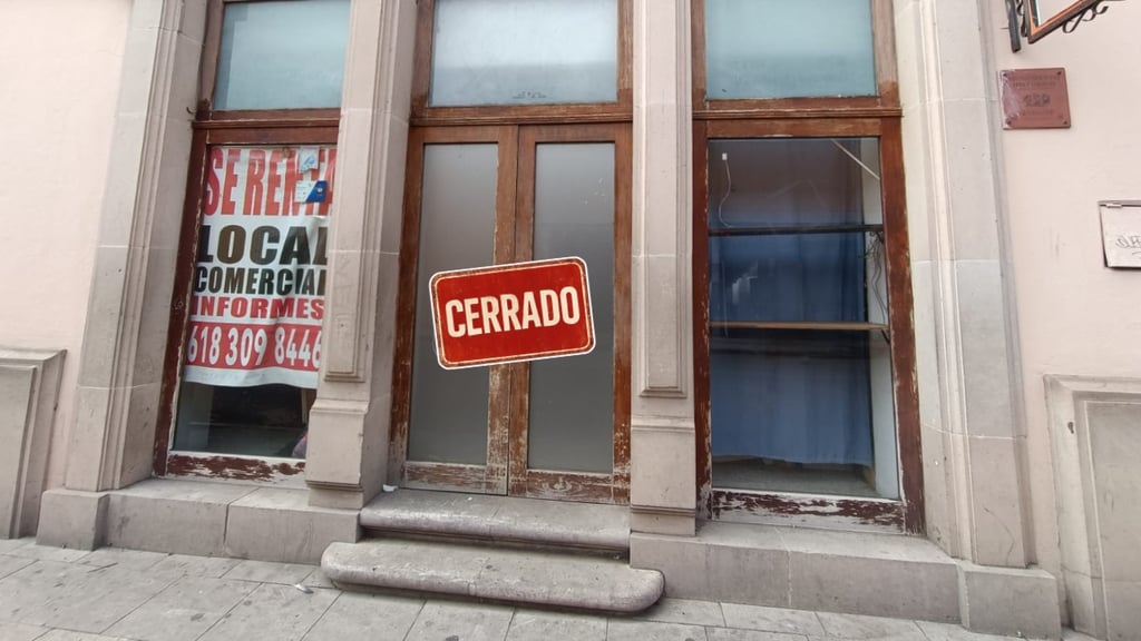 Alrededor del 8% de los locales del Centro Histórico de Durango están cerrados: Fomento Económico