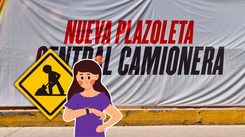 Lluvias retrasan plazoleta frente a la Central Camionera de Durango; aún no hay fecha de entrega