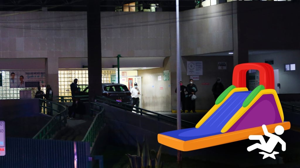 Niño cae de un brincolín y termina hospitalizado en Durango