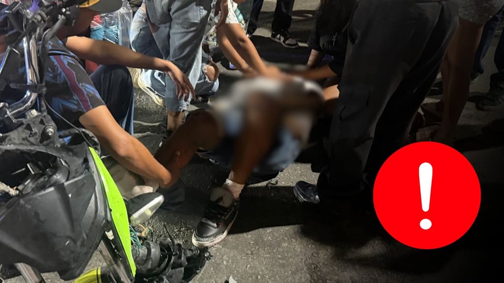 Dos jóvenes quedan lesionados tras ser impactados por camioneta, en Gómez Palacio