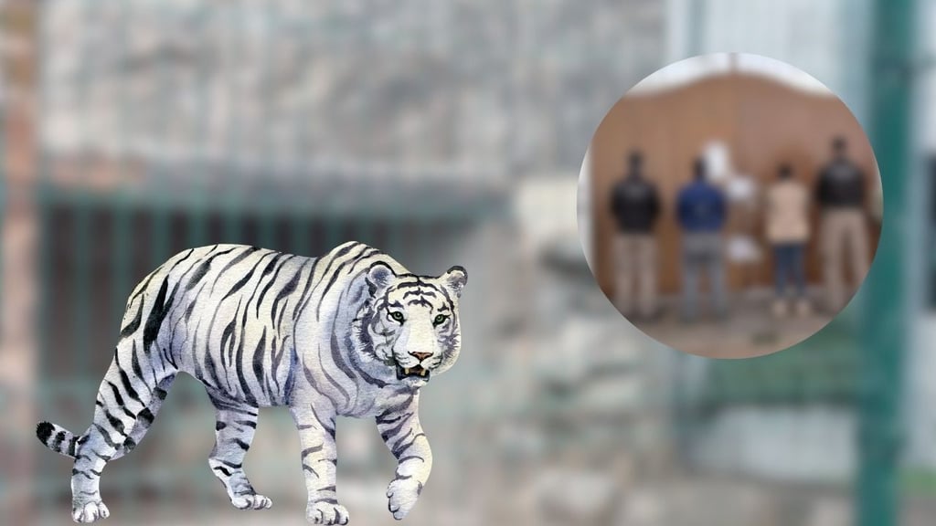 Aseguran dos tigres blancos en Durango; operativo federal deriva de una denuncia