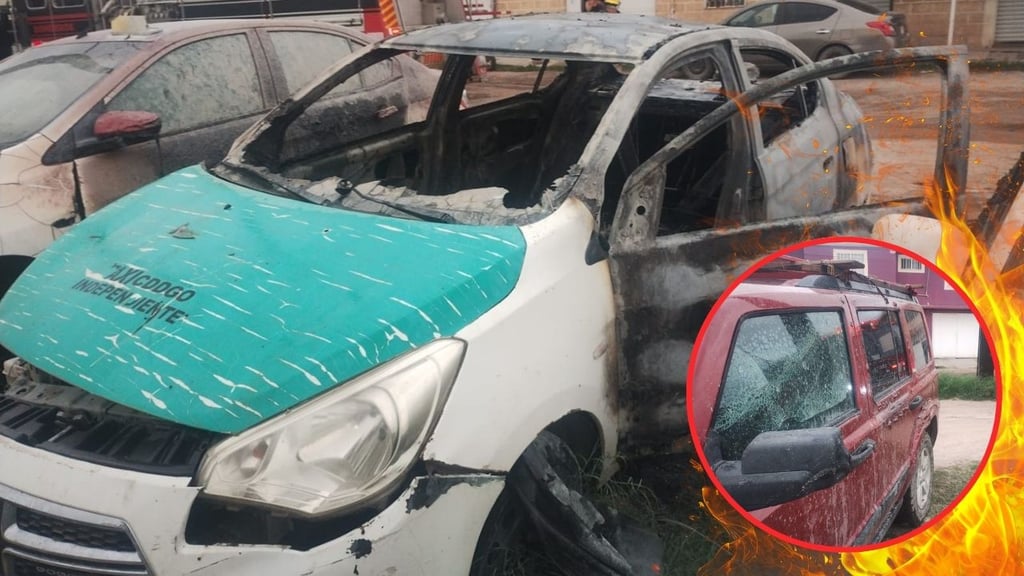 Arde vehículo y causa daños en dos unidades más, en la colonia Emiliano Zapata
