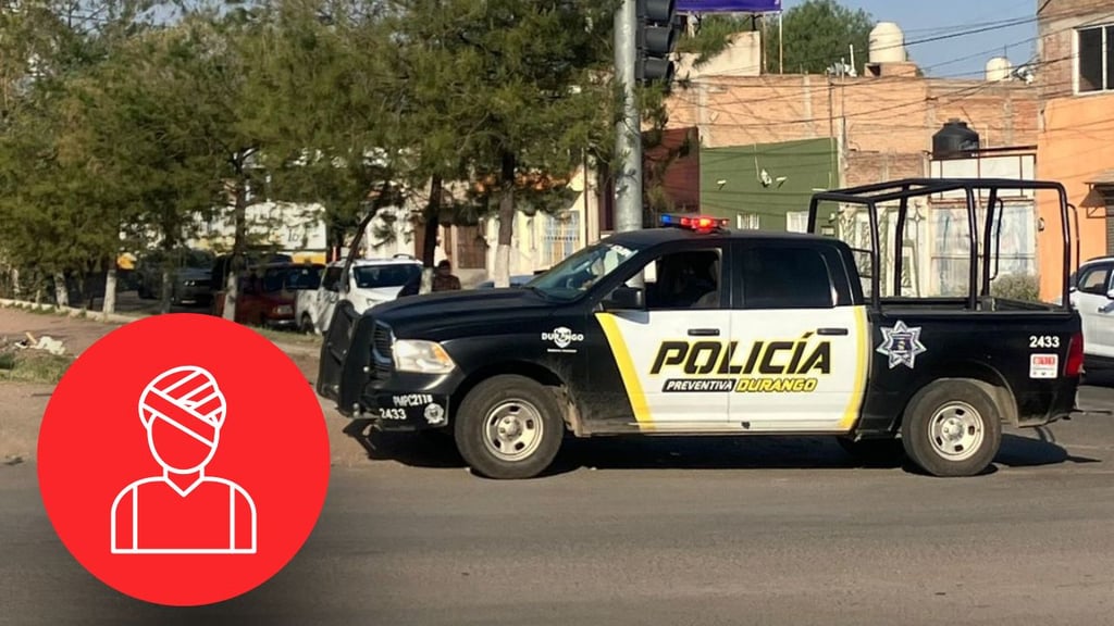 Hallan a hombre con lesión en el rostro, tirado en vía pública de Durango