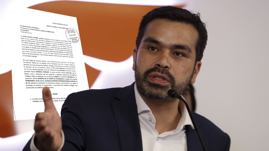 Jorge Álvarez Máynez presenta denuncia ambiental contra planta Fermachem en Lerdo