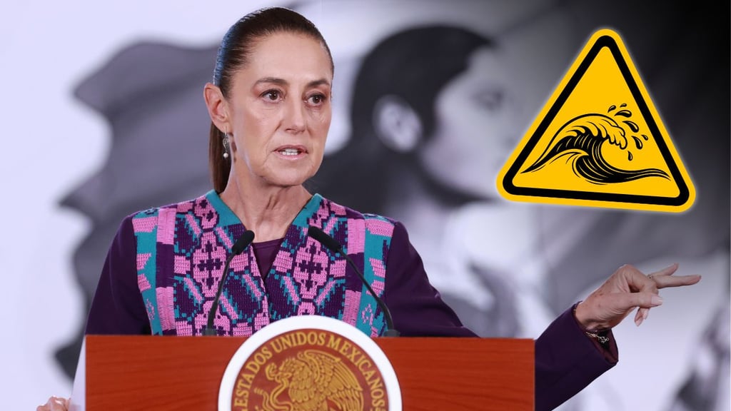 Sheinbaum informa que no hay daños tras sismo de 7.4; mantiene alerta por posible tsunami