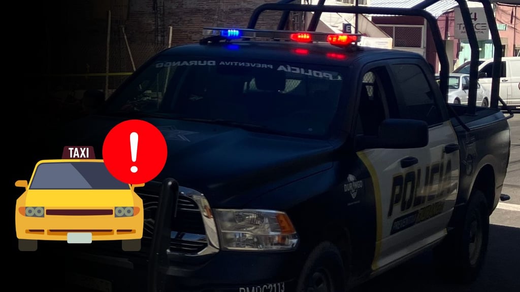 Sujeto asalta con cuchillo a un taxista en Durango