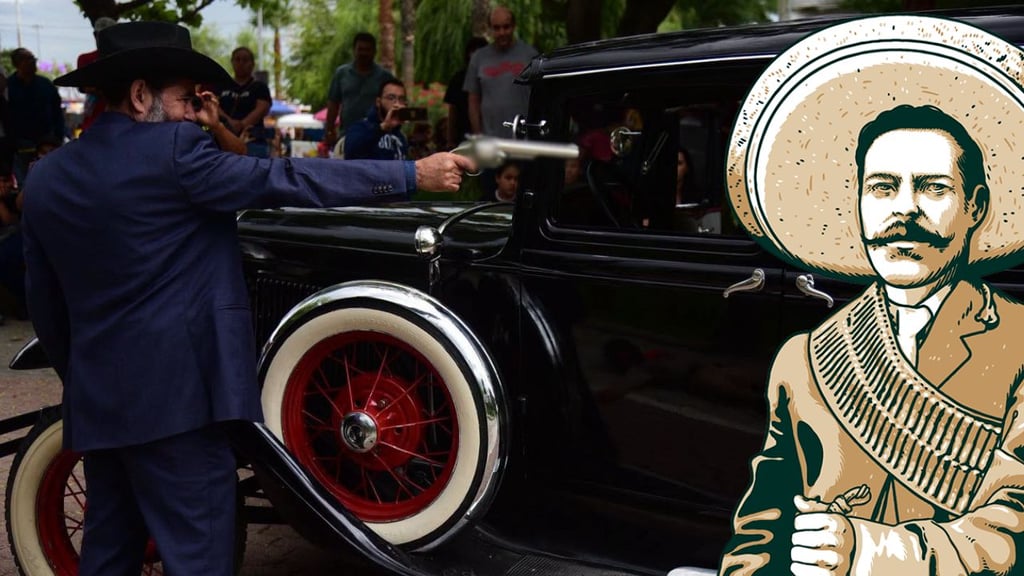 Reviven la emboscada al General Francisco Villa, en la Feria de Durango