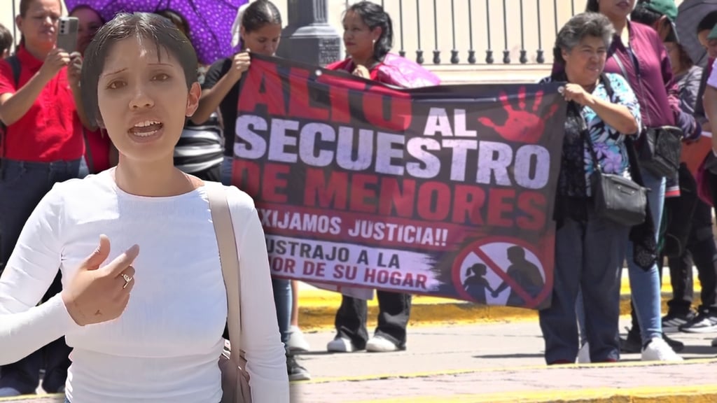 Madre denuncia presunta sustracción de su hija de 4 años en Durango; protesta frente a Catedral