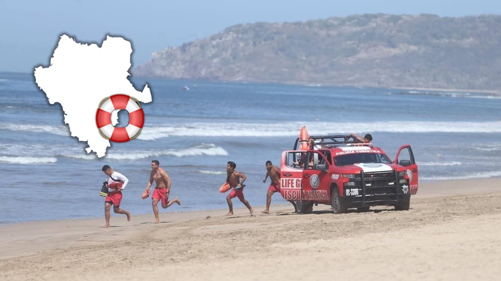 Turista de Durango es rescatado del mar en Mazatlán tras ser arrastrado por el fuerte oleaje