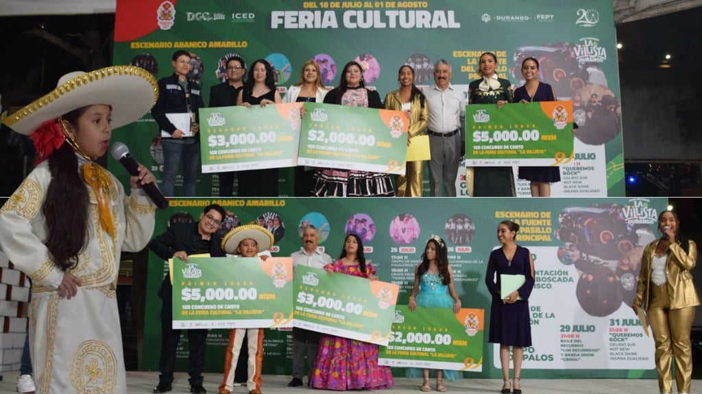 Feria de Durango 2026: Nombran ganadores de concurso de canto infantil y de adultos