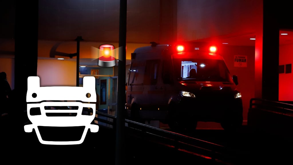 Volcadura en la carretera a México deja ocho lesionados; una mujer permanece delicada