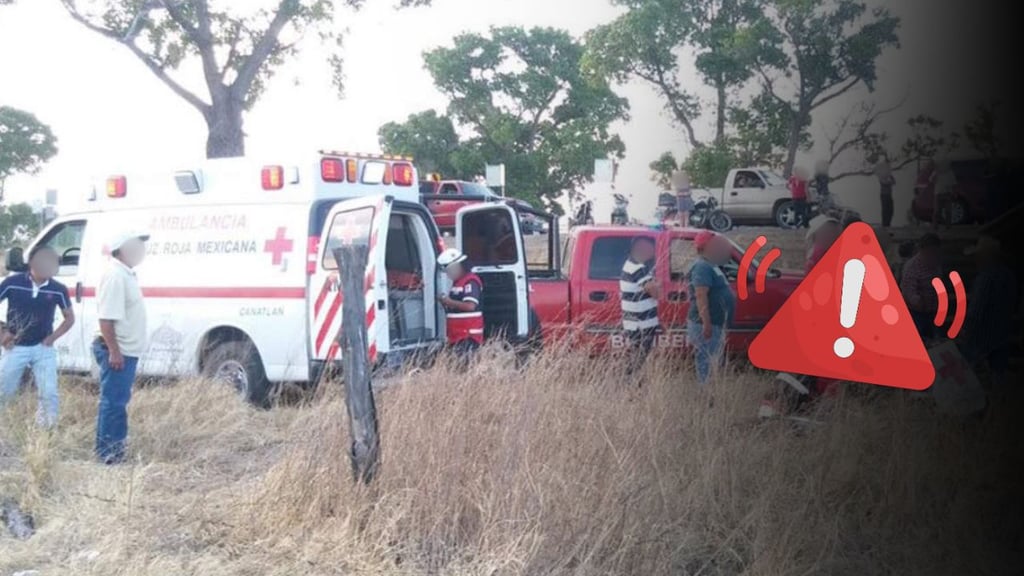 Tráiler provoca volcadura en carretera de Mapimí; un hombre sufre grave lesión en ojo