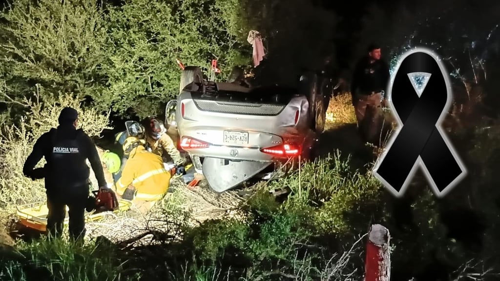 Hombre muere tras aparatosa volcadura en carretera de Canatlán; era originario de Monterrey