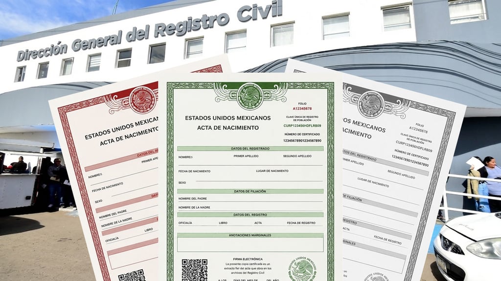 ¿Sabías qué significa el color de tu acta de nacimiento? Te explicamos si alguna tiene mayor validez