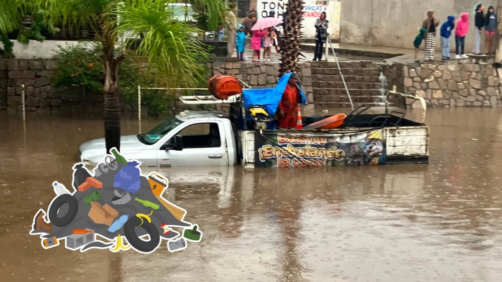 Tras tromba en Durango retiraron 6 toneladas de basura de rejillas