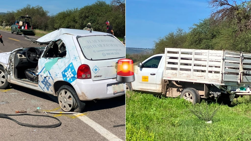 Fuerte choque en el Periférico Sur de Durango deja a 4 personas lesionadas; uno está delicado