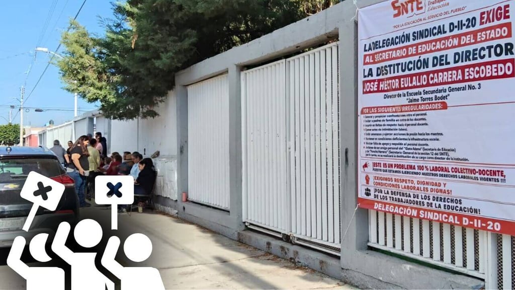 Maestros cierran la Secundaria No. 3 en Durango; exigen destitución del director