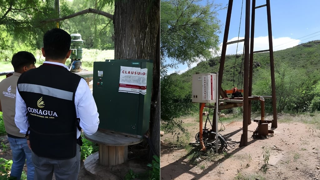 Clausura Conagua 5 pozos ilegales en mina de Indé; proyecto fue sancionado por Profepa en 2025