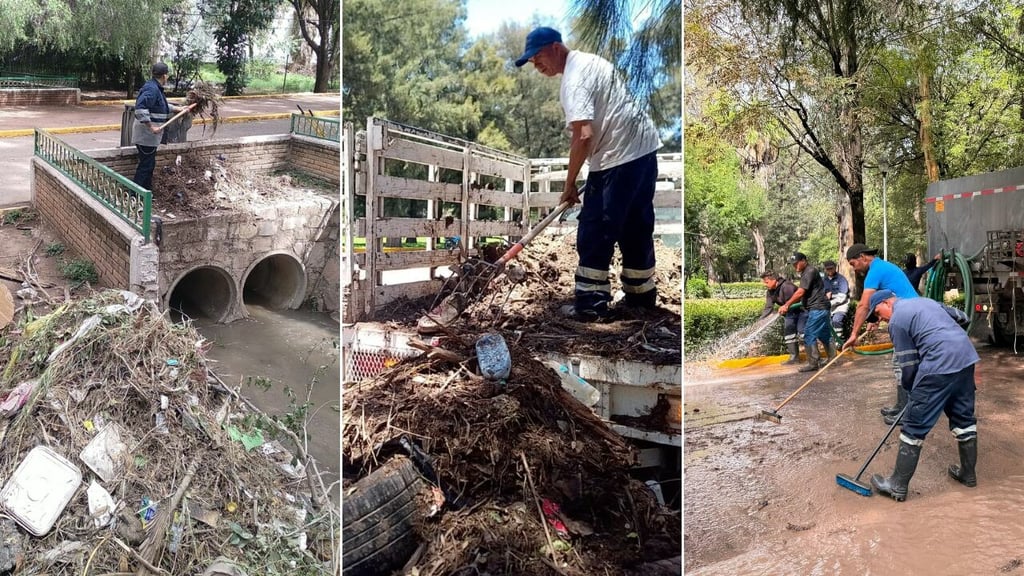 Parque Guadiana, todavía con lodo y malos olores tras lluvias del 5 de agosto