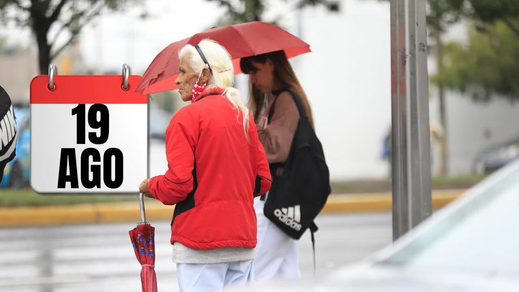 ¿Cuál es la probabilidad de lluvia para este jueves 19 de agosto?