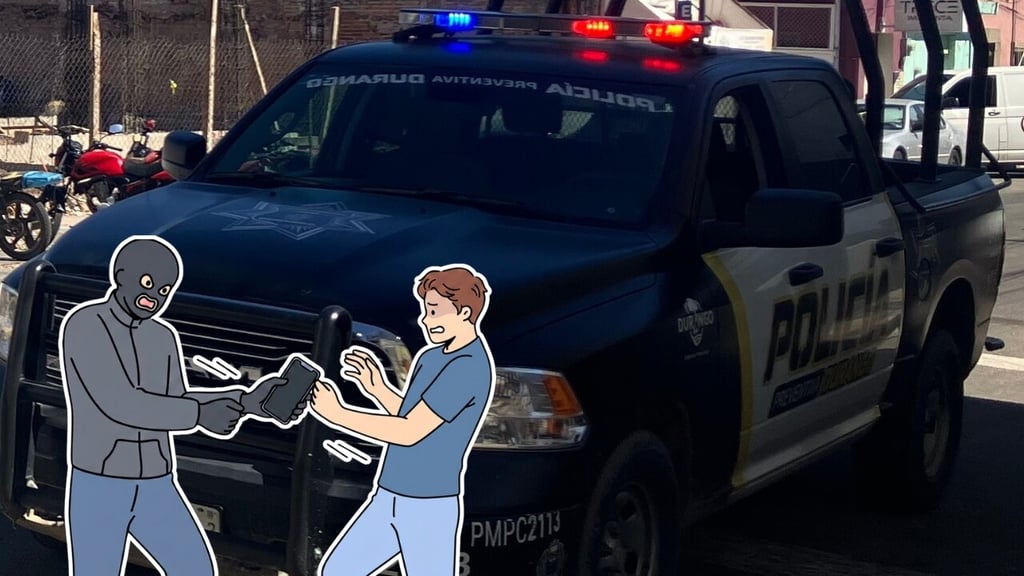 Ladrones llegan en motocicleta y roban celulares a jóvenes que trabajaban en una obra en Durango