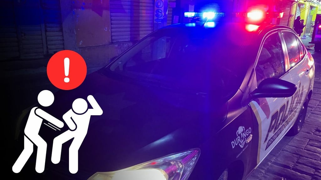 Tres mujeres y un sujeto golpean a un hombre para robarle el celular, en Centro de Durango