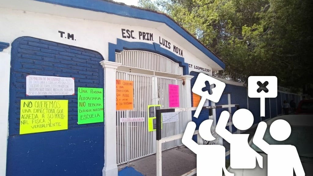 Padres y docentes toman la primaria 'Luis Moya' para exigir salida de la directora por malos tratos