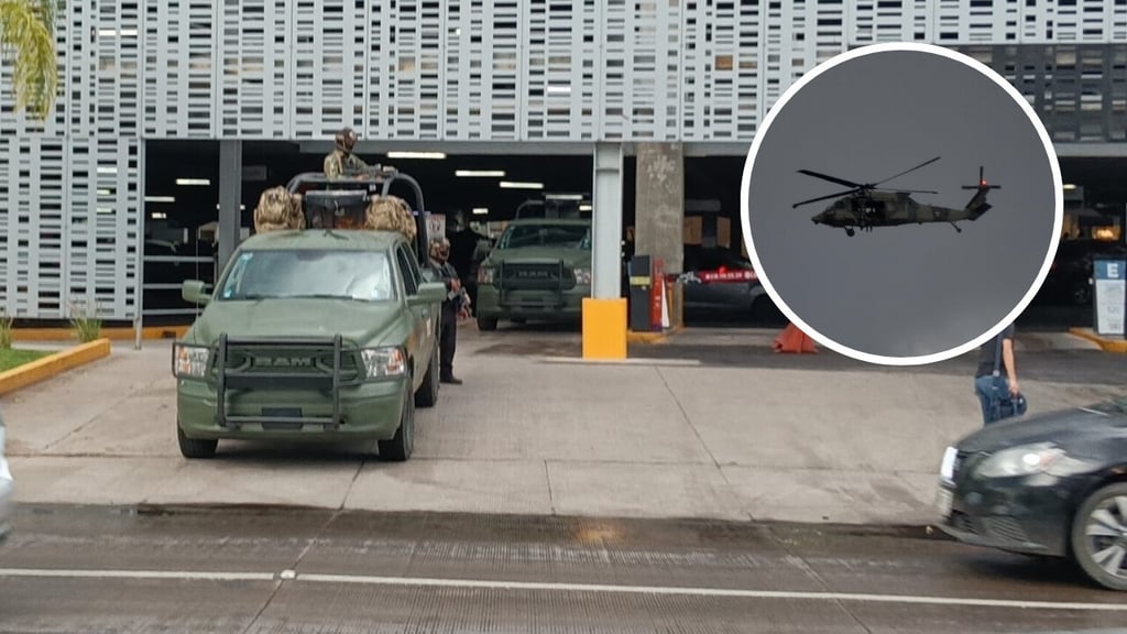 Ejército despliega fuerte operativo en Paseo Durango; helicóptero sobrevuela la zona