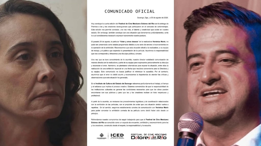 ICED ofrece disculpa pública por fallida exhibición de película en el Festival Dolores del Río