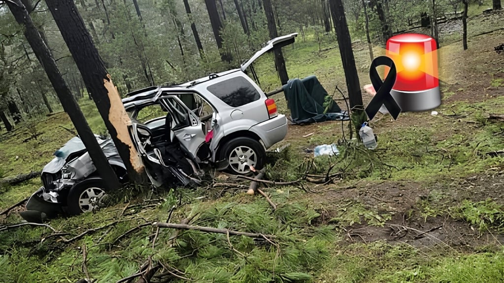 Lluvia provoca volcadura en la Durango-Mazatlán; hombre muere y 3 familiares resultan heridos
