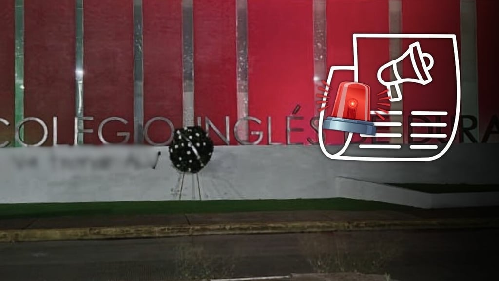 Colegio Inglés de Durango emite comunicado tras corona fúnebre que apareció en el plantel