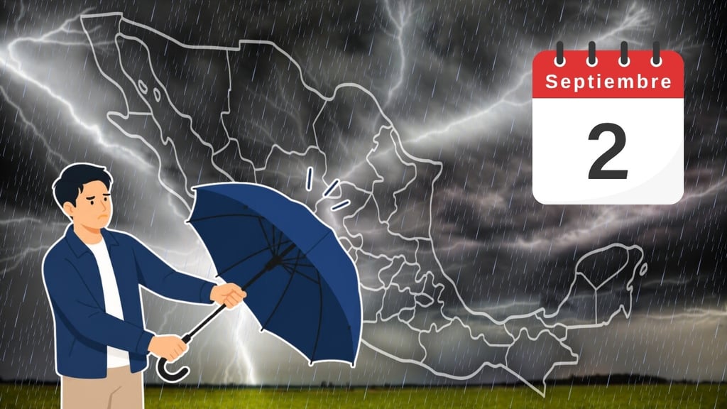 ¿'Tormenta Negra'? Alertan por lluvias intensas HOY 2 de septiembre en estos estados