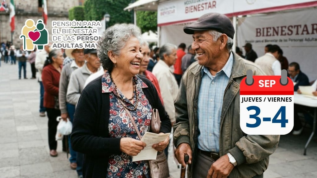 Pensión Adultos Mayores 2026: ¿Qué apellidos cobran apoyo de 6,400 pesos el 3 y 4 de septiembre?