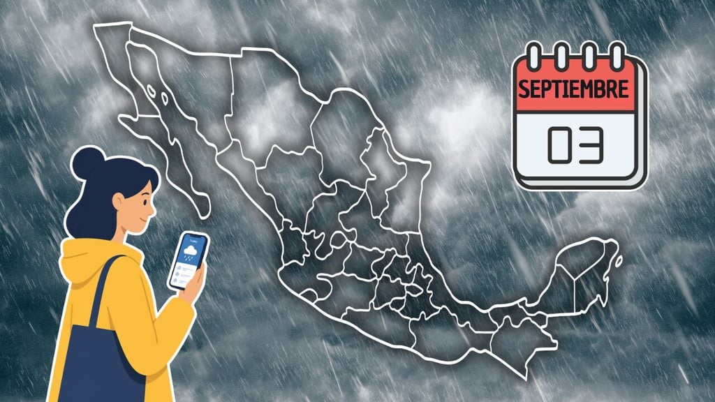 ¿Dónde habrá lluvias fuertes HOY jueves 3 de septiembre? Este es el pronóstico del SMN