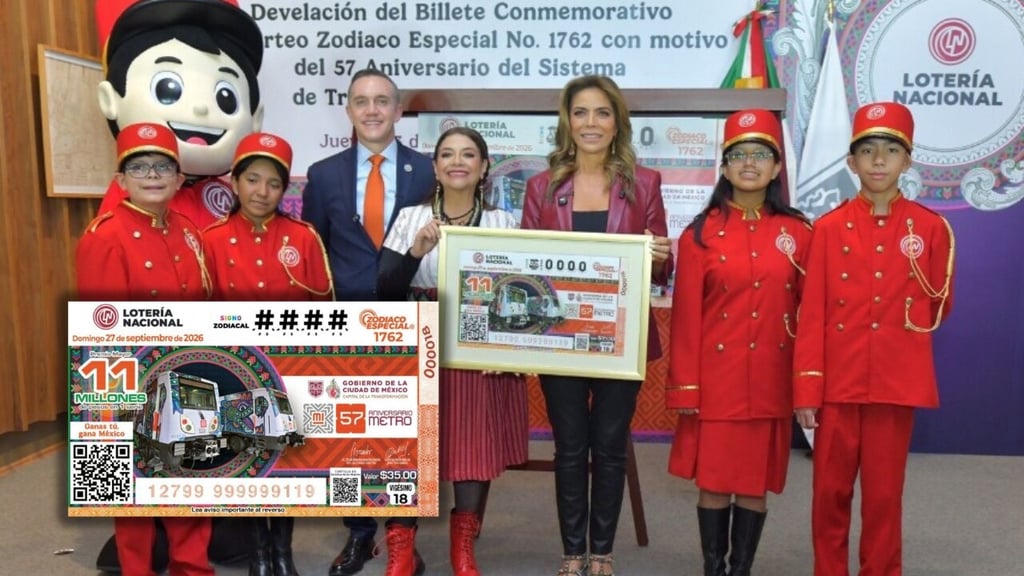 Lotería Nacional lanza billete conmemorativo del Metro de la CDMX 