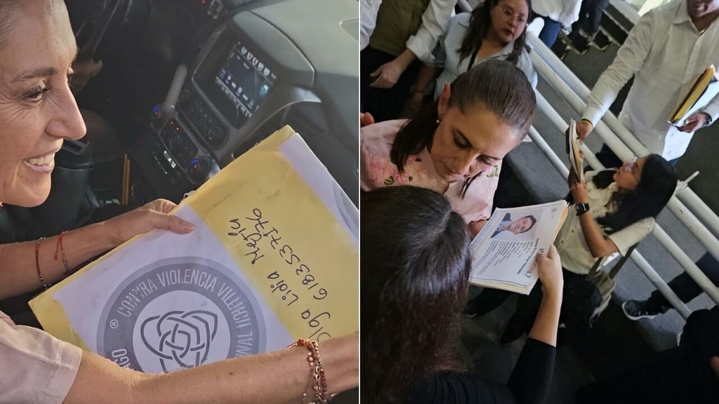 Durante visita de Sheinbaum, duranguenses buscaron exponer casos sin resolver y pedir justicia