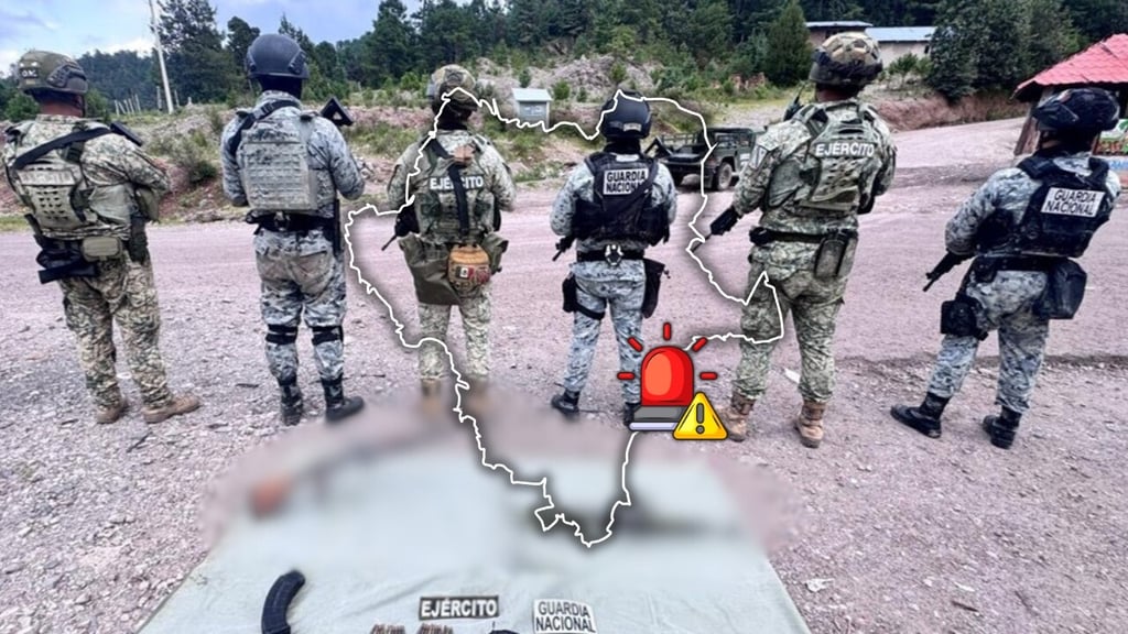 Decomisan armamento de alto poder y artefacto explosivo durante operativo en Durango