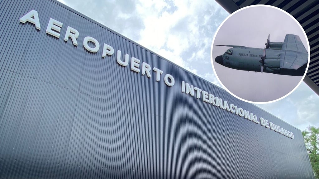 Reportan llegada de avión Hércules de la Fuerza Aérea Mexicana a Durango
