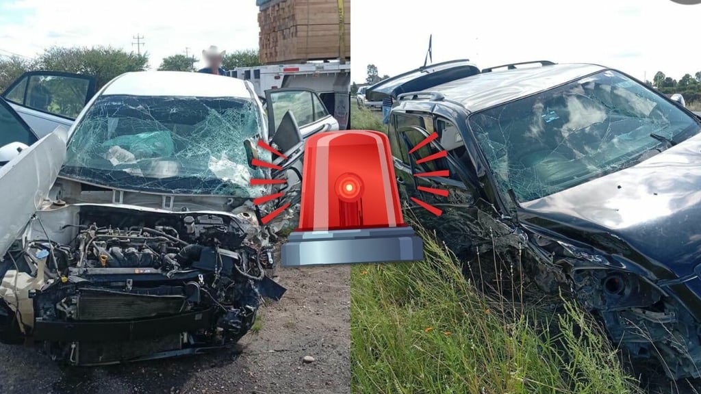 Choque entre dos vehículos deja tres personas lesionadas en Canatlán