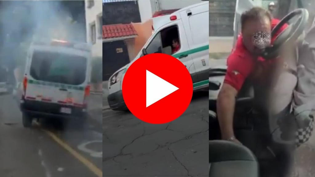 Así fue la detención de sujeto ebrio que manejaba ambulancia del IMSS y atropelló a peatón | VIDEO