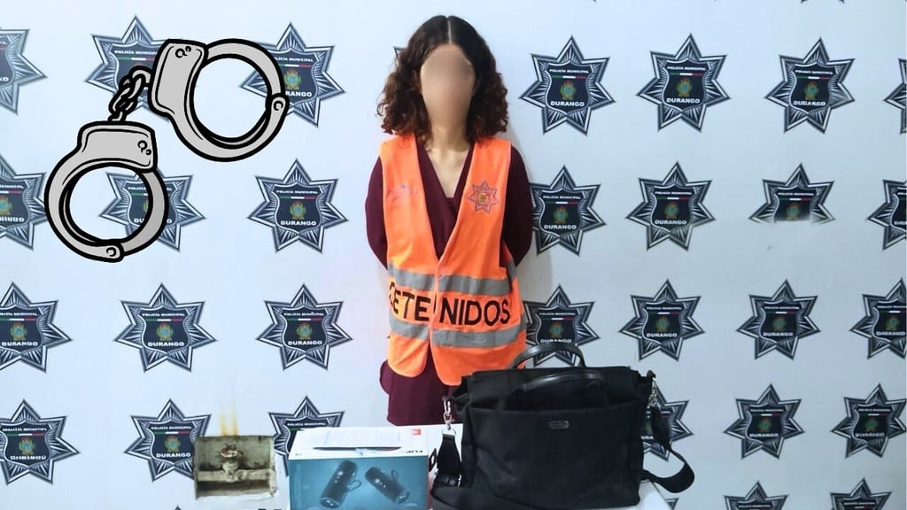 Detienen a mujer por presunto robo de una bocina en tienda de la colonia Esperanza